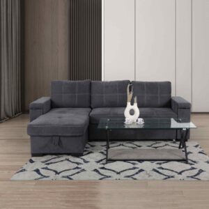 CAMMERAY PULLOUT SOFA BED WITH LEFT CHAISE STORAGE
